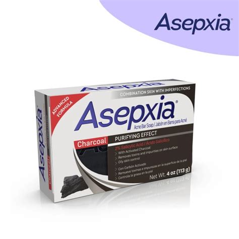 Asepxia Acne Bar Soap Charcoal Purifying Effect 4oz