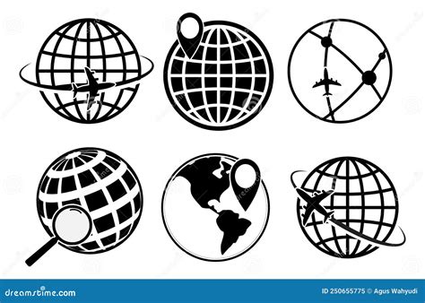 Conjunto De Iconos De Mapa Del Mundo Aislados Vector De Pasos