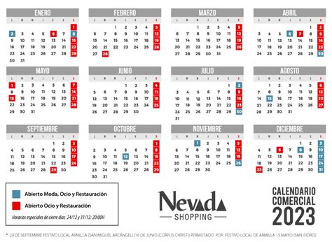 Horario Comercial Nevada Shopping