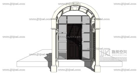 欧式法式别墅入户门窗大门 49su草图模型下载 【集简空间】「每日更新」