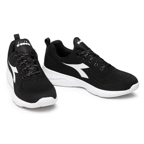 Schuhe Diadora X Run Light W C Black White Eschuhe De