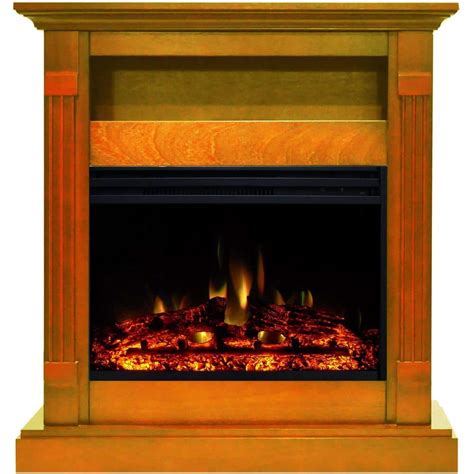 Cambridge Sienna 34 in. Freestanding Electric Fireplace with Storage ...