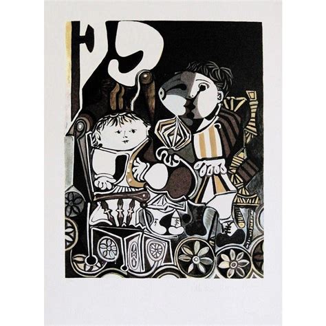 1980s Claude Et Paloma Pablo Picasso Estate Collection Lithograph Chairish