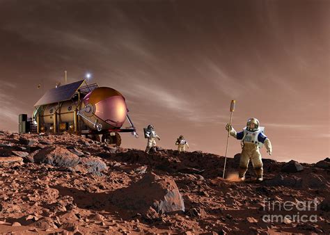 Astronauts On Mars Photograph By Detlev Van Ravenswaay Science Photo