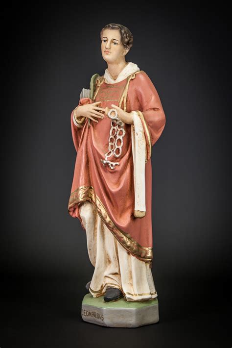 St Leonard Of Noblac Statue Saint Lienard Of Limoges Figure Etsy