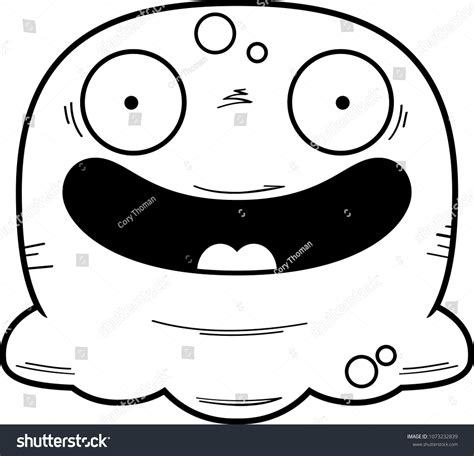 Cartoon Illustration Booger Smiling Stock Vector Royalty Free