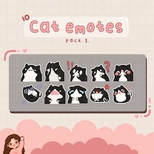 Cat Emotes Twitch Discord Premade Ready To Use Etsy