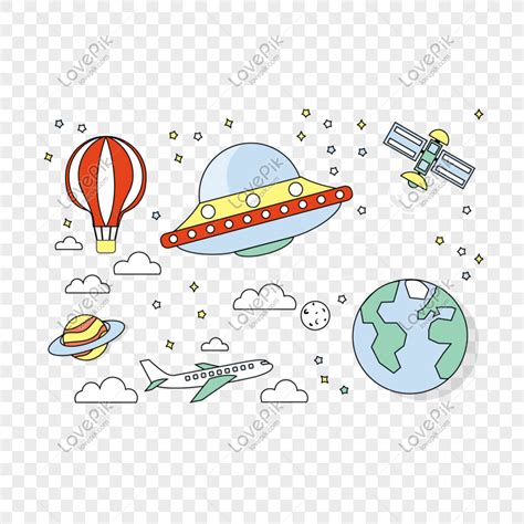 Material De Vectores De Espacio Exterior De Dibujos Animados Png Imágenes Gratis Lovepik