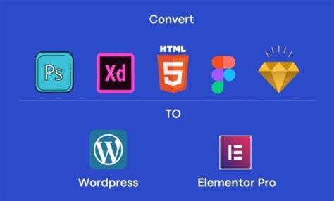 Convert Sketch Psd Xd Figma To Wordpress Through Elementor Pro By