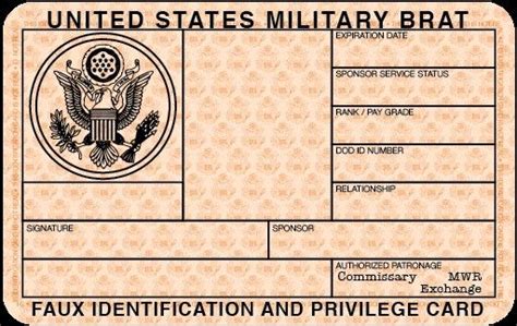 Free Blank Military ID Card Template | EmetOnlineBlog