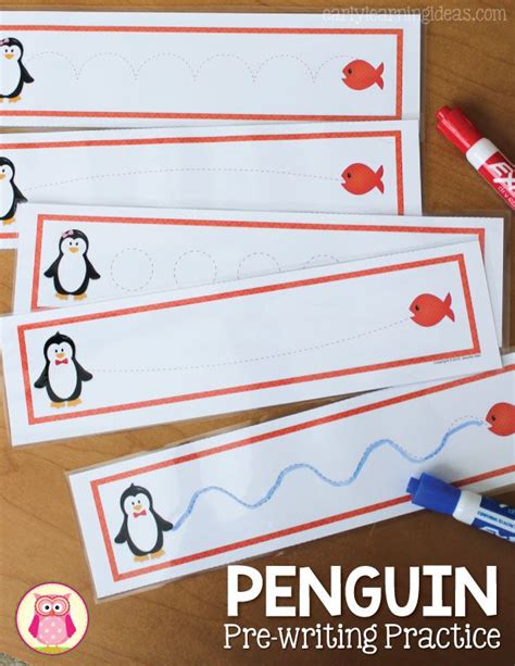 Penguin Tracing Worksheets Printable Word Searches