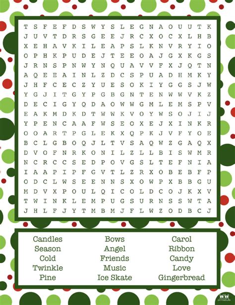 Christmas Word Searches 25 Free Printables Printabulls Worksheets Library