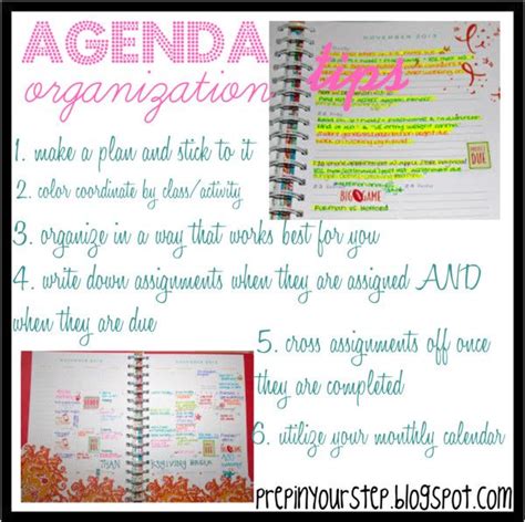 How To Agenda Organization Tips Agenda Organization School