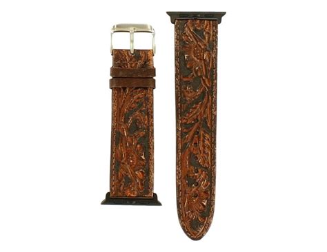 Nocona Western Watch Band Adult Floral Tooled Leather Rockin R Western Store Llc