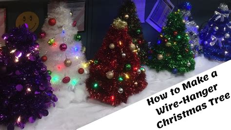 How To Make A Wire Hanger Christmas Tree Step By Step Tutorial Youtube