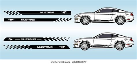 Ford Mustang Sport Racing Stripes Stickers Stock Vector (Royalty Free) 2390483879 | Shutterstock