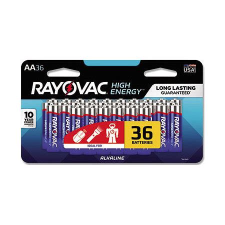 Rayovac RAY81536LK High Energy Premium Alkaline AA Batteries 36 Pk