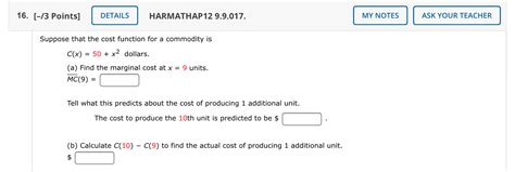 Solved Points Details Previous Answers Harmathap Chegg