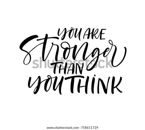 You Stronger Than You Think Phrase Stock Vector Royalty Free