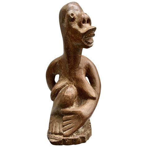 Sculpture Figurines Vintage Nude Woman Sculpture Wooden Tribal Woman