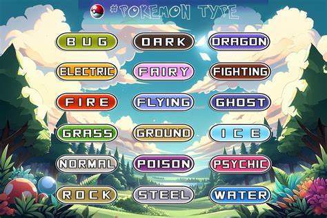 pokemon types  type charts pokemon goods guide
