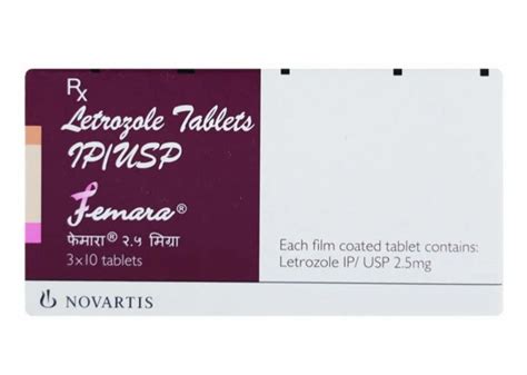 Letrozole Tablet Femara Packaging Type Box 2 5 Mg At Rs 465 Box In