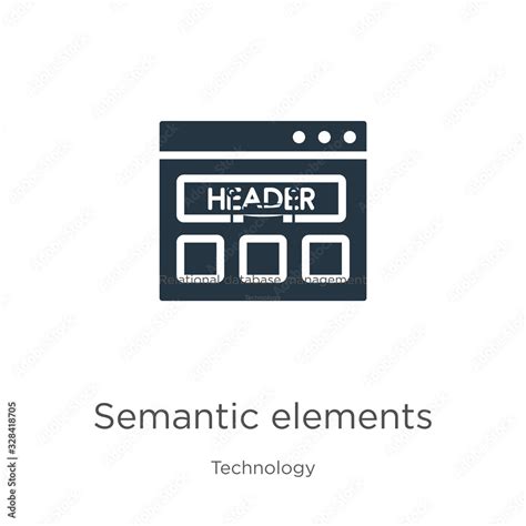 semantic elements icon vector trendy flat semantic elements icon