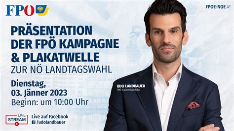 Udo Landbauer Pr Sentiert Fp Plakatwelle Zur N Landtagswahl Youtube