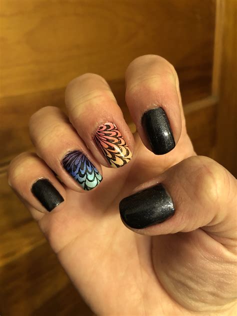 Shellac Ombré Nails With Stamping Ombre Nails Nails Nail Art