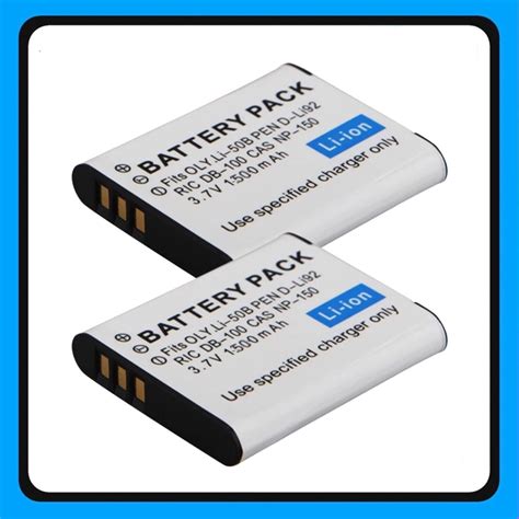 2x LI 50B D Li92 1500mAh Battery For TG 620 TG 630 TG 810 TG 820 TG 835