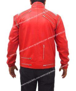 Michael Jackson Beat It Red Leather Jacket - NYC Jackets