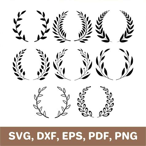 Laurel Wreath Svg Leaf Wreath Svg Laurel Branch Svg Laure Inspire