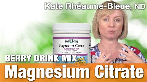 Natural Factors Stress Relax Magnesium Citrate Powder Dr Kate Rheaume