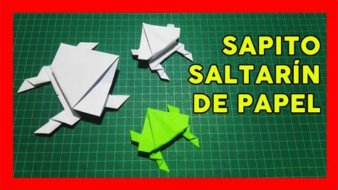 Cómo hacer un sapo saltarín Tutorial Aronny Pivaral YouTube