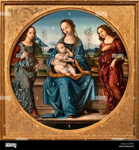 Madonna And Child With Two Angels