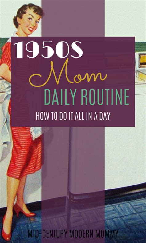 The 1950s Mom Daily Routine Vintage Housewife 1950s Housewife