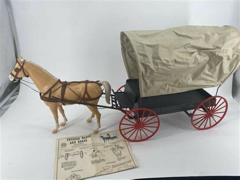 Louis Marx Company Johnny West Covered Wagon With Horse And Harness