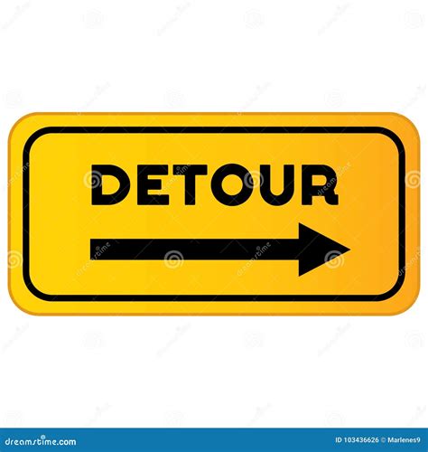 Detour Sign Vector Illustration | CartoonDealer.com #16490156