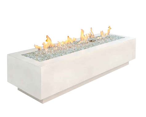 Outdoor Greatroom White Cove Linear Gas Fire Pit Table Koval