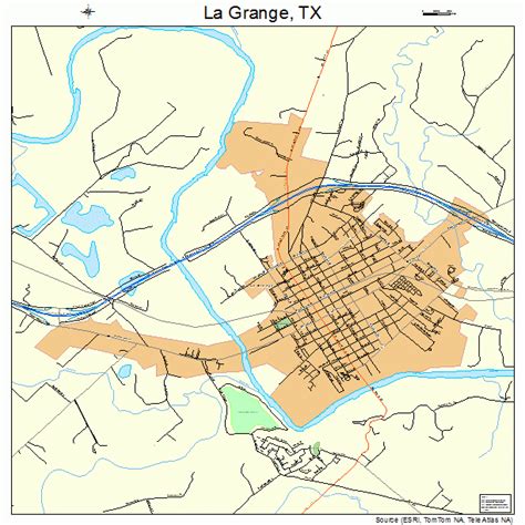 La Grange Texas Street Map 4840276