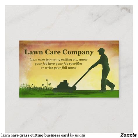 Landscaping Lawn Care Mower Business Card Template Zazzle Artofit