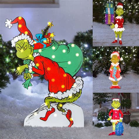 Gasue Grinch Christmas G Rinch Christmas Decorations 1pcs Yard Signs With Stakes Sign For Xmas