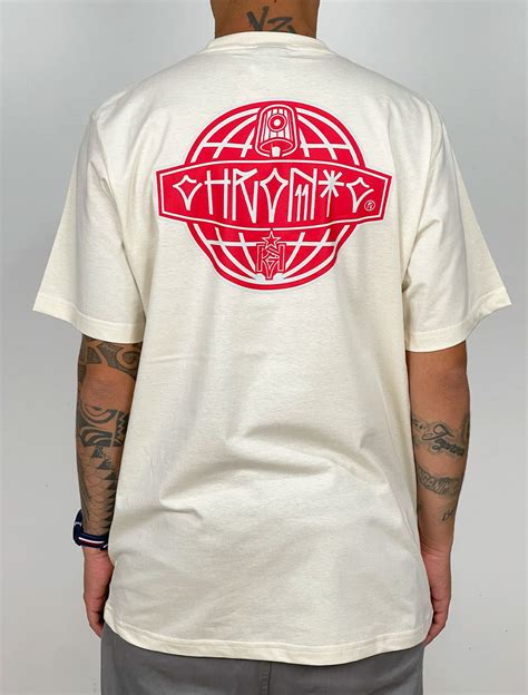 Manga Curta Camiseta Chronic Authentic Tag 011 Back Creme