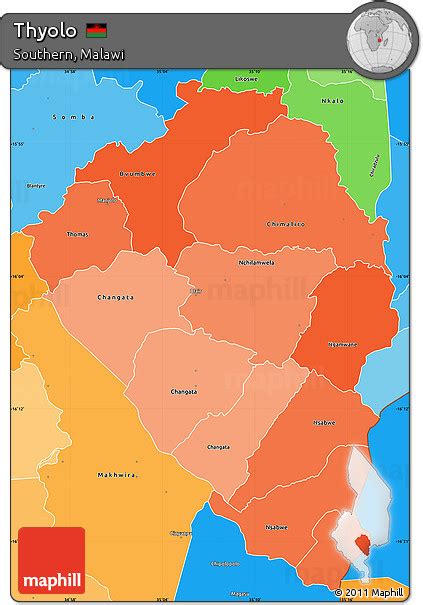 Free Political Shades Simple Map Of Thyolo