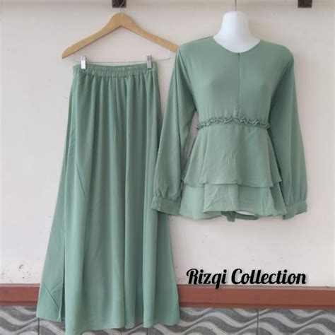 Jual Setelan Wanita Kekinian Blouse Rok Setelan Rok Set Kondangan