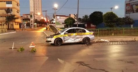 G1 Batida entre carro e táxi deixa três pessoas feridas em Montes