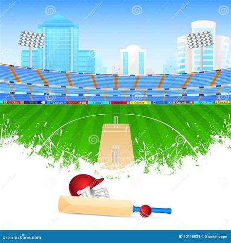 Cricket Bat And Ball Cartoon Vector | CartoonDealer.com #40118081