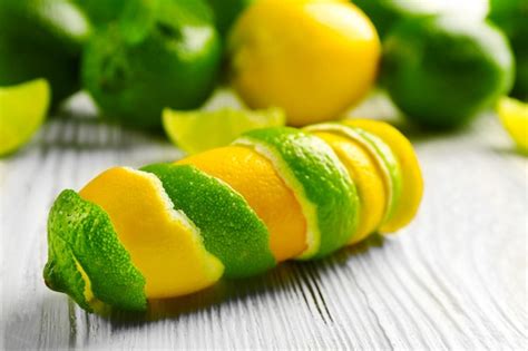 Premium Photo Mix Of Lime And Lemon Zest