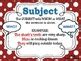 Subject Predicate Posters For The Classroom By The Loyal Teacher Shop