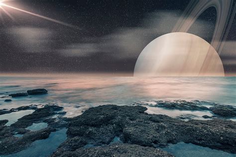 Saturn With Moons Wallpaper